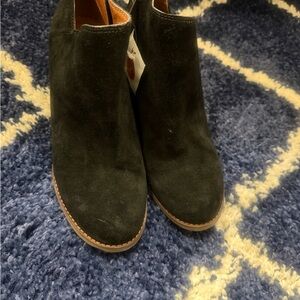 Lucky Brand Black Suede Ankle Booties